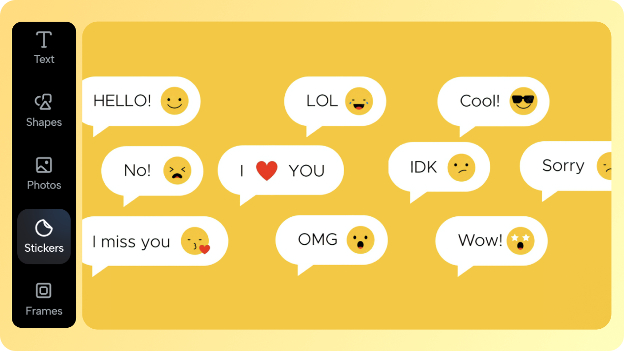 create whatsapp quotes and text stickers